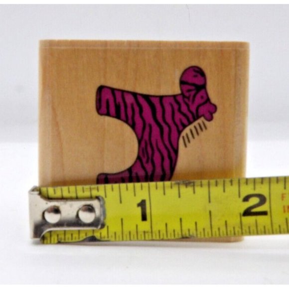 Stamp "Happy Zebra" #D1099 Stampendous ©2000 1¾" x 1½" - Picture 4 of 5